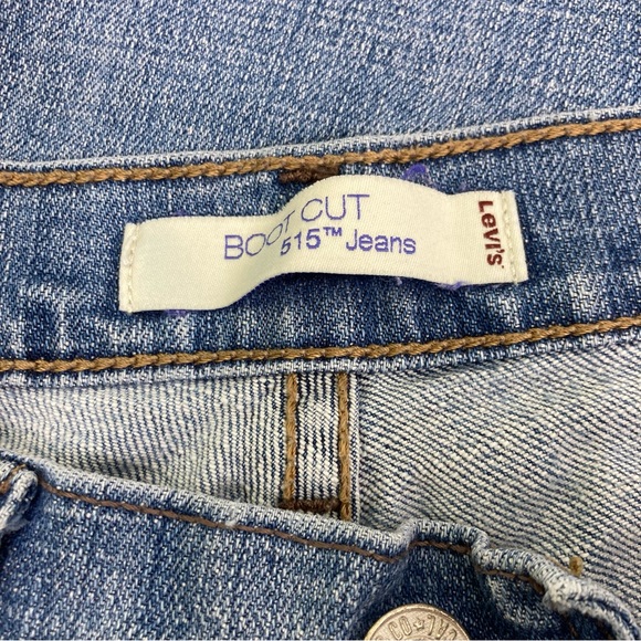 Levi's 515 Boot Cut Jeans Women's Size 6 Long Mid Rise - Picture 3 of 13